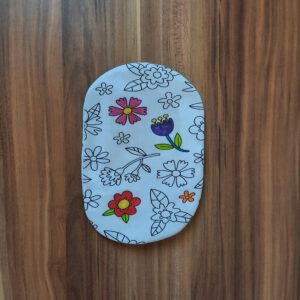 Stoma Cover „Ausmal-Cover Blümchen“