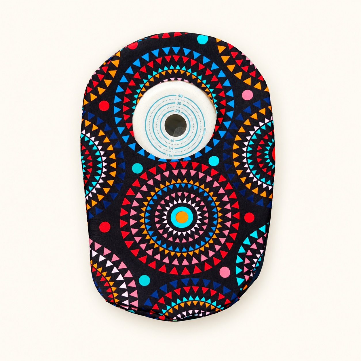 Rückseite Stoma (Schwimm) Cover im Mandala-Design